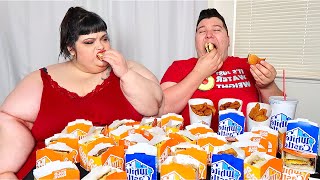 White Castle 9660 Calorie Challenge With Hungry Fat Chick • MUKBANG [upl. by Eirehc]