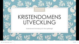 Kristendomens utveckling [upl. by Fredenburg]