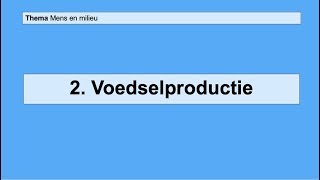 VMBO 4  Mens en milieu  Basisstof 2 Voedselproductie [upl. by Ynogoham]