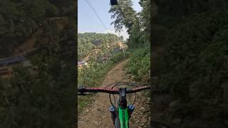 CRASHED😡 mtb goviral automobile mtbnepal downhill shorts [upl. by Aimet498]