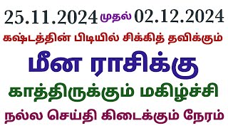 meena rasi weekly horoscope in tamil this week meena rasi rasi palan in tamil intha vara rasi palan [upl. by Annhej]