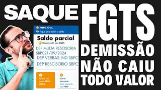 NÃO CAIU TODO FGTS LIBERADO NA DEMISSÃO  COMO SACAR TODO SALDO DO FGTS COMO SACAR A MULTA DO FGTS [upl. by Huxley]