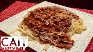 Bolognese Sauce  Simple Homemade Pasta Bolognese  Cait Straight Up [upl. by Narcho]