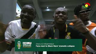 Black Stars fans in Abidjan react after Ghanas 22 draw with Mozambique [upl. by Pathe]