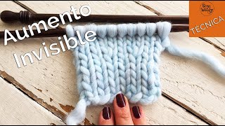 Aumento Invisible y fácil para Punto Liso o Jersey tejido en dos agujas  Soy Woolly [upl. by Amaris]