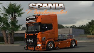 UNLOCKED Scania R620 V8 OPEN PIPE  Papaleopoulos  ETS2 Gameplay [upl. by Sarita]