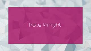 Kate Wright  appearance [upl. by Ellednahs]