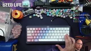 Tinyneko Polycarbonate Keyboard  FR4 Plate  BSUN Hutt switches  ePBT Dreamscape switches [upl. by Aicile]