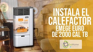 Instala el Calefactor EMEGE Euro de 2000 Calorias Multigas con Salida Tiro Balanciado [upl. by Adnilemre]