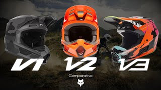 Comparativo de Capacetes FoxRacing V1 vs V2 vs V3  Qual Escolher [upl. by Neened]