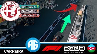 F1 2018 4 GP DO AZERBAIJÃO  RECEBEMOS UM AUMENTO DE CONTRATO E LECLERC GÊNIO OU SORTUDO Portuguê [upl. by Dnanidref569]