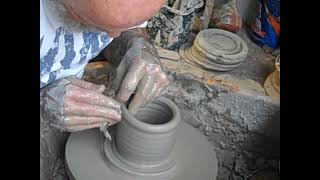 pottery throwing faceted jars with lids and a bit of a chat [upl. by Gosselin]