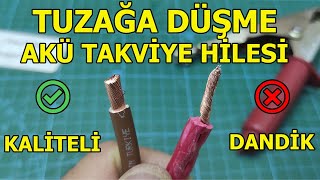 UCUZU ALACAM DİYE TUZAĞA DÜŞME Akü Takviye Kablosu Hilesi [upl. by Noiek860]