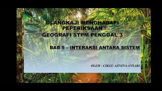 BAB 5  INTERAKSI ANTARA SISTEM  ULANGKAJI GEOGRAFI STPM PENGGAL 3  NOTA RINGKAS [upl. by Earle46]