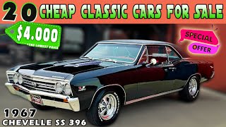 20 Classic Cars Up for Sale cheaply by Owners  Have This ALIVE BEAUTIES Today [upl. by Dabney]