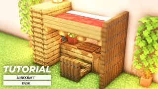 Minecraft How to build a desk with storageTutorial [upl. by Naamana]