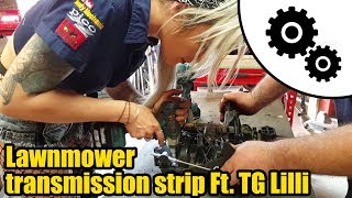 Ride on lawnmower final drive teardown FtTool Girl Lilli 1034 [upl. by Anthia]