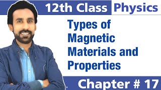 Paramagnetic Diamagnetic and Ferromagnetic Materials  12th Class Physics  Chapter 17 [upl. by Yerbua427]