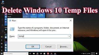 Delete Temp Files in Windows 10 Using Run [upl. by Nev]