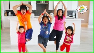 Kids Exercise Body Parts song Dance Challenge with Ryans World [upl. by Menashem117]