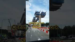 Singapore MRT NEW LINE WORKING IN PROGRESS singapore viralvideo reels [upl. by Nostrebor]