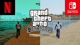 GTA San Andreas Definitive Edition Mobile vs Switch comparison [upl. by Neelat]