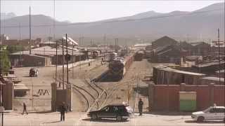 Empresa Ferroviaria Andina SA  FCA freight departing Uyuni Bolivia [upl. by Roch]