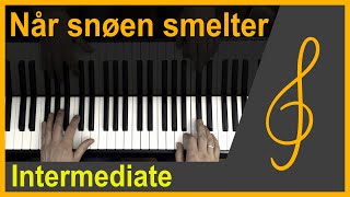 Når snøen smelter  Astrid S Intermediate piano cover [upl. by Euqirrne]