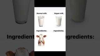 Normal Milk🥰vs Vegan Milk💀 fyp relatable [upl. by Fulvi]