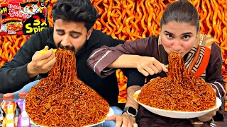 2X SPICY SAMYANG FIRE NOODLES CHALLENGE  EXTREMELY SPICY NOODLES ThatWasCrazy [upl. by Cairns]