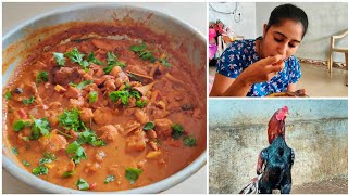 அப்பா சமைத்த கட்டு சேவல் கறி சோறு  Country Chicken Curry Recipe 🤤🤤 [upl. by Moynahan]