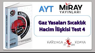 Miray Yayınları AYT Kimya Soru Bankası Gaz Yasaları Sıcaklık Hacim İlişkisi Test 4 [upl. by Catlee296]