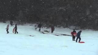 Crowborough Common East Sussex Fun and Games In The Snow Jan 20th 2013 [upl. by Nnaillek52]