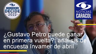 ¿Gustavo Petro puede ganar en primera vuelta análisis de encuesta Invamer de abril [upl. by Louise]