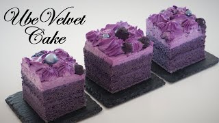 Ube Velvet Cake Purple Velvet Cake Easy Recipe [upl. by Naujd]