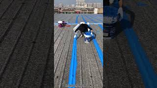 Fiberglass roofing seam repair [upl. by Ataga]