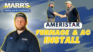 Ameristar High Efficiency Furnace  Air Conditioning Unit Install [upl. by Skiba]