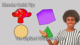 Blender Quick Tip The Stylized Shaders addon [upl. by Naillil713]