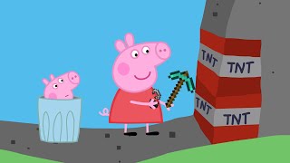 Peppa Pig Plays Minecraft in Real Life Cartoon parody [upl. by Ching]