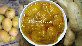 confiture de mangue a la africaine  mangué sauce avec pain a ma façon un vrai délice [upl. by Oiramej]