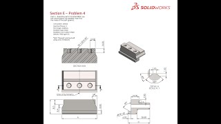 Solidworks CSWA Exam Practice  PART MODELLING  Section E  4 [upl. by Germaun816]