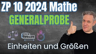 ZP 10 Mathe 2024 Generalprobe Aufgabe Einheiten und Größen korrigiert [upl. by Tarrance755]