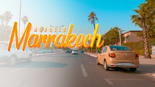 Marrakech 4K  Driving Downtown  Morning Drive  Relaxation  streetma [upl. by Enelrad]