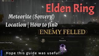 Elden Ring Meteorite Sorcery location  how to find [upl. by Atinit282]