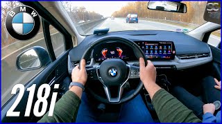 2022 BMW 218i  POV Autobahn Top Speed Drive [upl. by Choo]