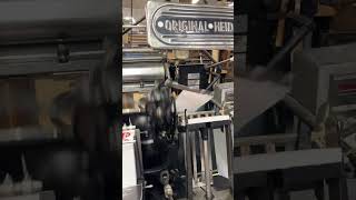 Windmill Platen Press printshop heidelberg printingpress machine oddlysatisfying asmr print [upl. by Winny]