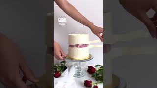 Satisfying cake peels 🎂 😍 🎥 Instagram  lapateaghiz [upl. by Puklich15]