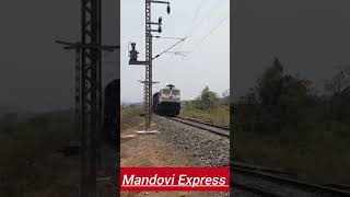 Mandovi Express  Train Speed  Indian Railways [upl. by Alvina]