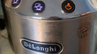 How to Descale a Delonghi Dedica EC685 Home Espresso Machine [upl. by Ahsieka]