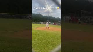 Greatest foul ball call you’ll ever hear baseball littleleague caledonia umpire funny [upl. by Aliuqat]